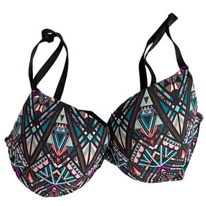 PINK Victoria's Secret Woman's Size 32DD Black Pink Wear Everywhere Push Up Bra